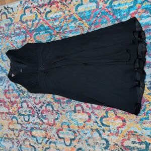 Anne Klein Size 10 Black Sleeveless 100% Silk Dress